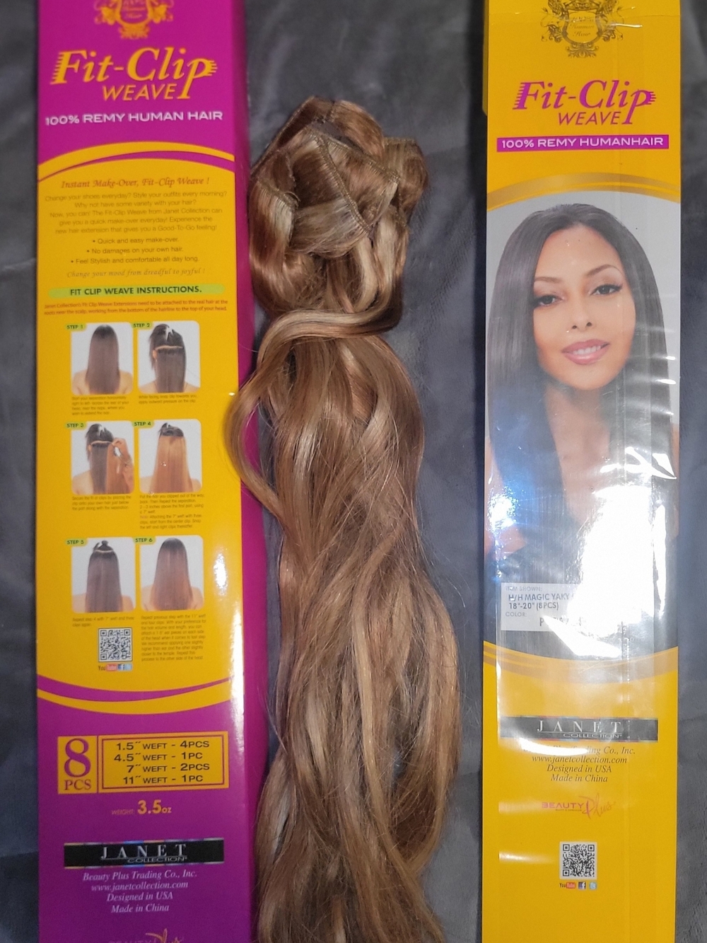 Remy Human Hair - Light Brown Blend Clip-In